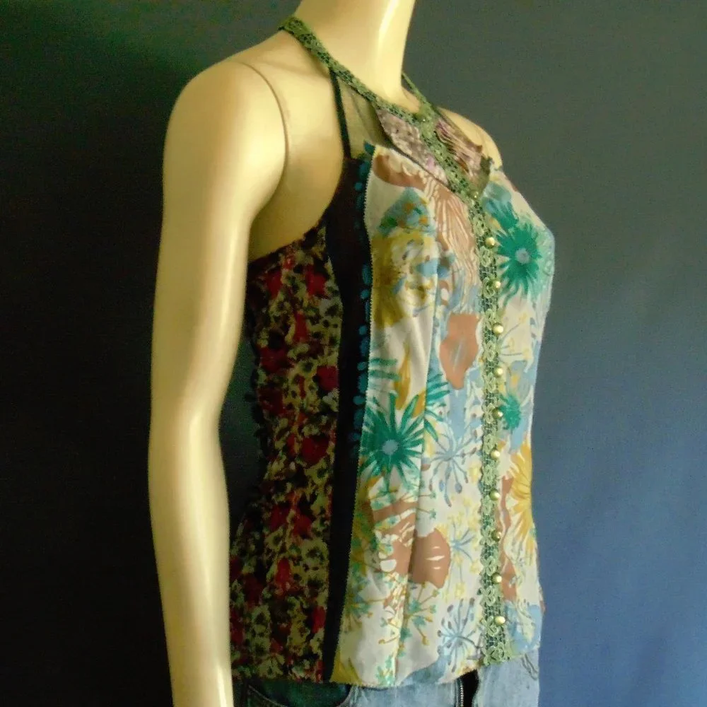 Beguile by Byron Lars Wilderflora Racerback Top 4 - Picture 9 of 13